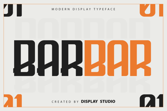 Barbar: A Bold Display Font for Modern Branding Projects