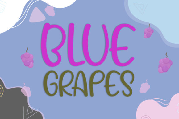 Blue Grapes: A Playful Display Font for Scroll-Stopping Marketing Visuals