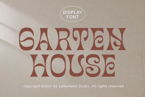 Garten House: A Sophisticated Display Font for Crafters and Product Designers