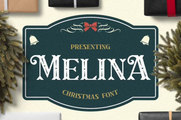Melina: A Festive Display Font for Crafters and Product Designers