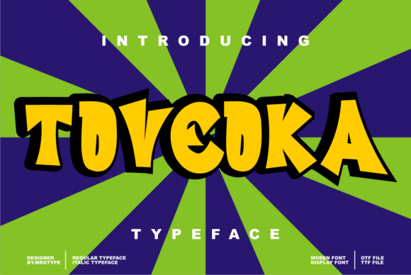 Toveoka: A Bold Display Font for Crafters and Product Designers